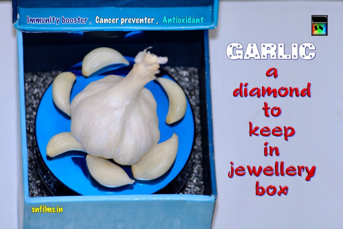 Garlic - immunity, antioxidant, cancer preventer - diamond to keep in jewellery box